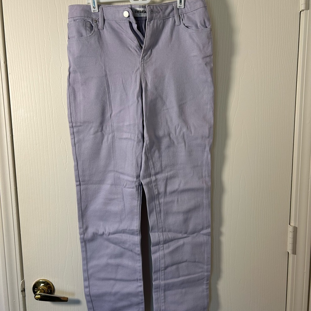Lavender Straight-Leg Pants